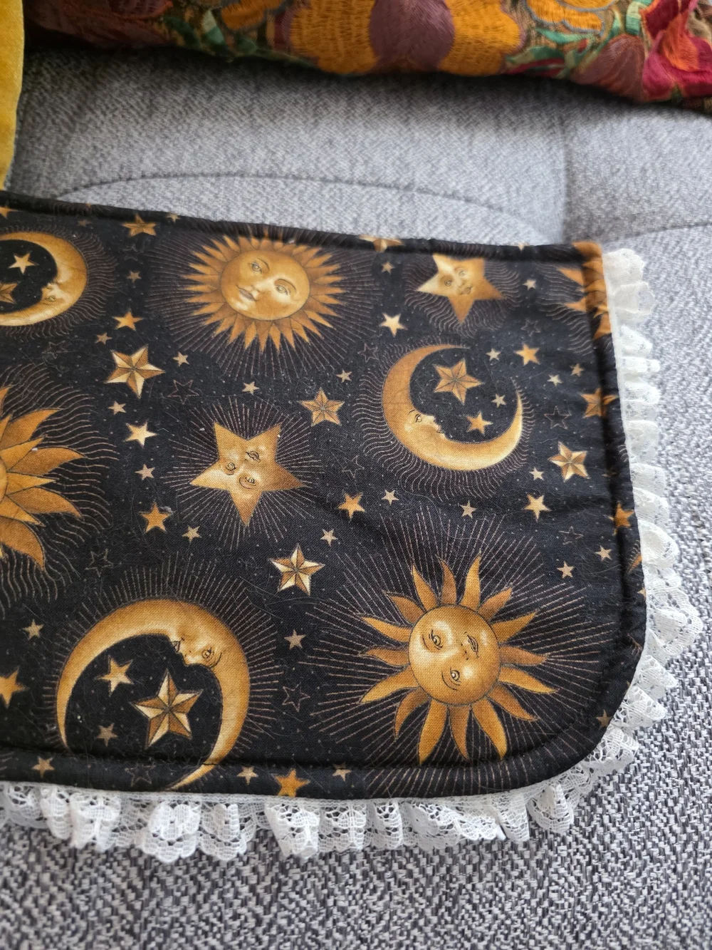 Vintage Whimsigoth Small Tablecloth 90s Celestial Altar Boho Home Decor